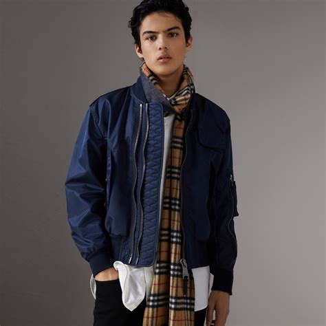 burberry bomber jacket navy